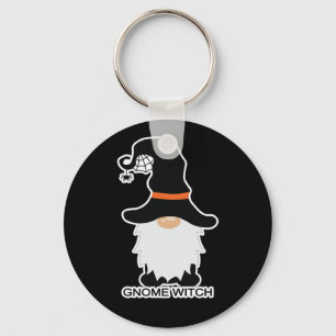 Halloween Gnome Witch White Hair Black Pet Sleutelhanger