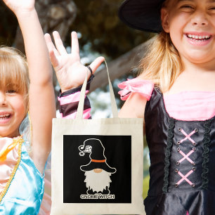 Halloween Gnome Witch White Hair Black Pet Tas Ba