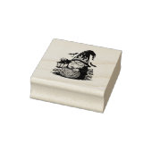 Halloween Gnome Wood Art Stamp Rubberstempel (Stempel)