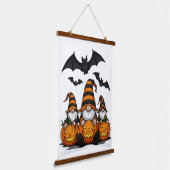 Halloween Gnome Wood Topped Wall Tapestry Hangend Wandkleed (Gebogen)