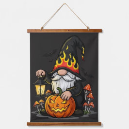 Halloween Gnome Wood Topped Wall Tapestry Hangend Wandkleed