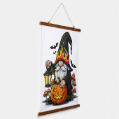 Halloween Gnome Wood Topped Wall Tapestry Hangend Wandkleed (Gebogen)