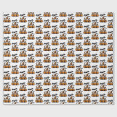 Halloween Gnome Wrapping Paper Cadeaupapier (Vlak)