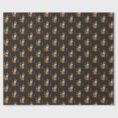 Halloween Gnome Wrapping Paper Cadeaupapier (Vlak)