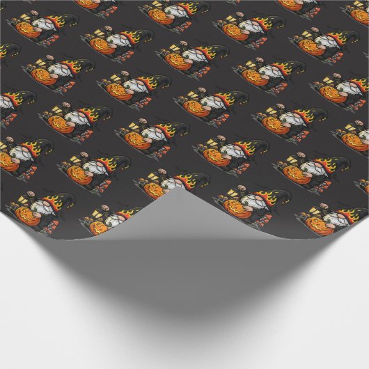 Halloween Gnome Wrapping Paper Cadeaupapier (Hoek)