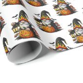 Halloween Gnome Wrapping Paper Cadeaupapier (Rol Hoek)