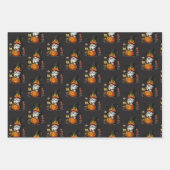 Halloween Gnome Wrapping Paper Flat Sheet Set of 3 (Voorkant 2)