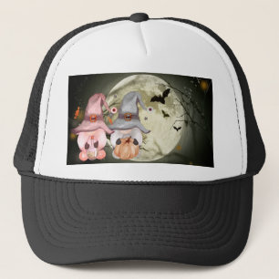 Halloween Gnomen Couple Full Moon Trucker Pet