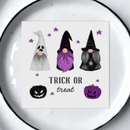 Halloween gnomen en pompoen. Trick or treat Servet