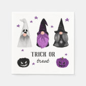 Halloween gnomen en pompoen. Trick or treat Servet (Voorkant)