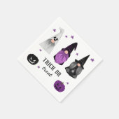 Halloween gnomen en pompoen. Trick or treat Servet (Hoek)