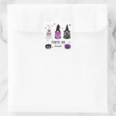 Halloween gnomen en pompoen. Trick or treat Vierkante Sticker (Tas)