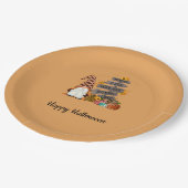 Halloween Gnomen, Herfst, pompoenen, Halloween Par Papieren Bordje (Gekanteld)