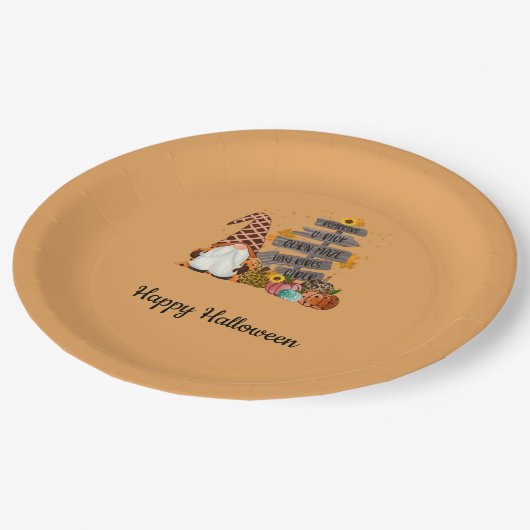 Halloween Gnomen, Herfst, pompoenen, Halloween Par Papieren Bordje (Gekanteld)