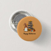 Halloween Gnomen, Herfst, pompoenen, Halloween Par Ronde Button 3,2 Cm (Voorkant /achterkant)