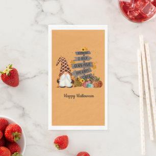 Halloween Gnomen, Herfst, pompoenen, Halloween Par Servet