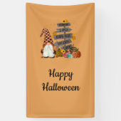 Halloween Gnomen, Herfst, pompoenen, Halloween Par Spandoek (Verticaal)