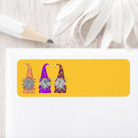 Halloween Gnomes Adresetiketten Etiket (Insitu)