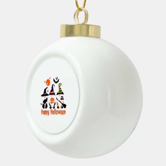 Halloween Gnomes Cute Autumn Pumpkin Herfst Keramische Bal Ornament (Rechts)