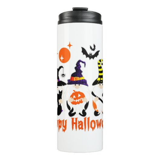 Halloween Gnomes Cute Autumn Pumpkin Herfst Thermosbeker (Voorkant)