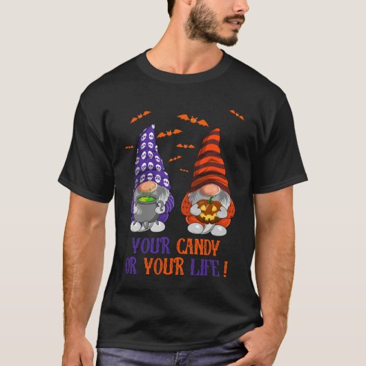 Halloween Gnomes, Happy Halloween T-shirt (Voorkant)