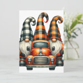 Halloween Gnomes Invitation Kaart (Staand voorkant)