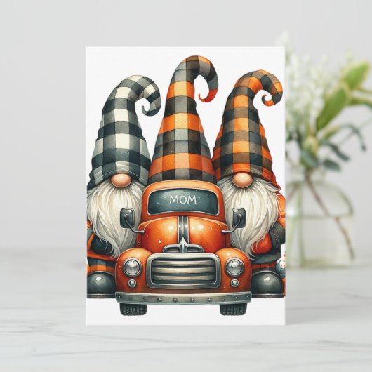 Halloween Gnomes Invitation Kaart (Staand voorkant)
