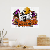 Halloween Gnomes Poster (Keuken)