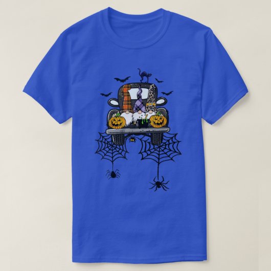 Halloween Gnomes Pumpkin Truck Funny Halloween Par T-shirt (Design voorkant)
