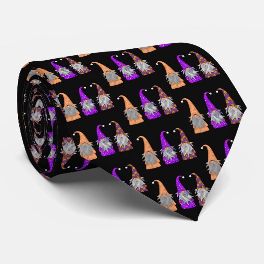 Halloween Gnomes Tie Stropdas (Opgerold)