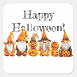 Halloween Gnomes Vierkante Sticker