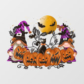 Halloween Gnomes Window Cling Raamsticker (Vel)