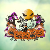 Halloween Gnomes Window Cling Raamsticker (Vel 3)