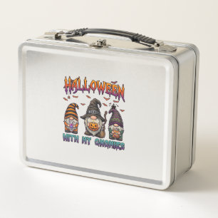 Halloween Gnomies Drie Kabouters Heksenhoed Pompoe