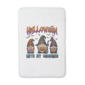 Halloween Gnomies Drie Kabouters Heksenhoed Pompoe Badmat (Voorkant Verticaal)