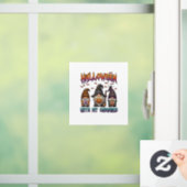 Halloween Gnomies Drie Kabouters Heksenhoed Pompoe Raamsticker (Huis)