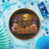 Halloween Gnones Scary Pumpkins Black Cat Bats Papieren Bordje (Feest)