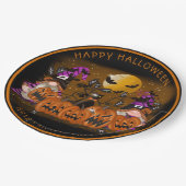 Halloween Gnones Scary Pumpkins Black Cat Bats Papieren Bordje (Gekanteld)