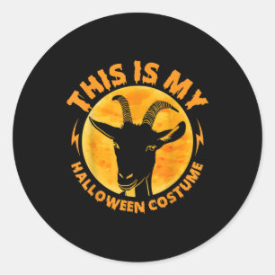 Halloween Goat Costumes Funny Goat Farmer Ronde Sticker