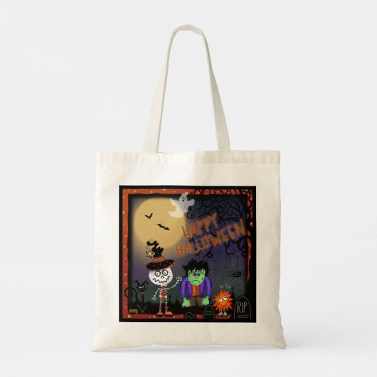 Halloween Goblins Inspirivity Grote Canvas tas (Achterkant)