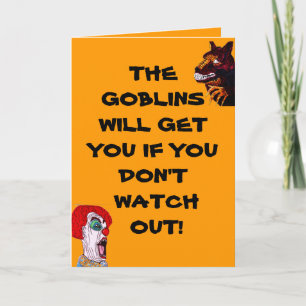HALLOWEEN GOBLINS-kaart Kaart
