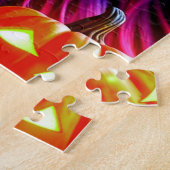 Halloween goede heks met Paarse haren Legpuzzel (Zijkant)