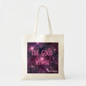 Halloween Goede Heks Roze Paarse Spin Webs Bokeh Tote Bag (Voorkant)