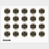 Halloween Gold BOO Golden Glitter Chique Sticker (Vel)