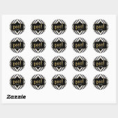 Halloween Gold BOO Zwart Wit Modern Chique Sticker (Vel)