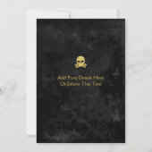 Halloween Gold Chandelier Uitnodiging (Achterkant)