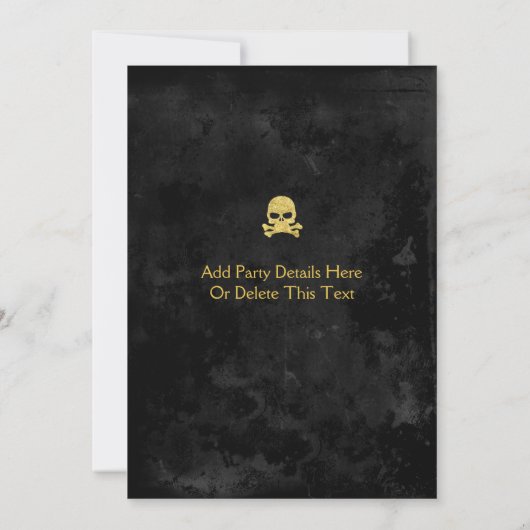 Halloween Gold Chandelier Uitnodiging (Achterkant)