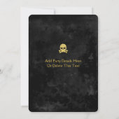 Halloween Gold Chandelier Uitnodiging (Achterkant)