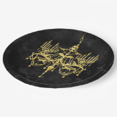 Halloween Gold Faux-Glitter kroonluchter Papieren Bordje (Gekanteld)