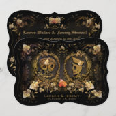 Halloween Golden Elegance Skeletons Bracket Kaart (Voorkant / Achterkant)